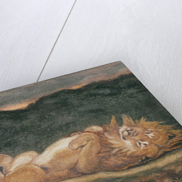 Lion Resting on his Back by Antoine Louis Barye