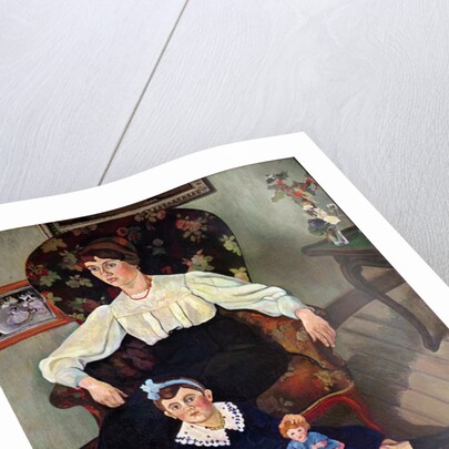 Portrait of Marie Coca and her Daughter, 1913 by Marie Clementine Valadon