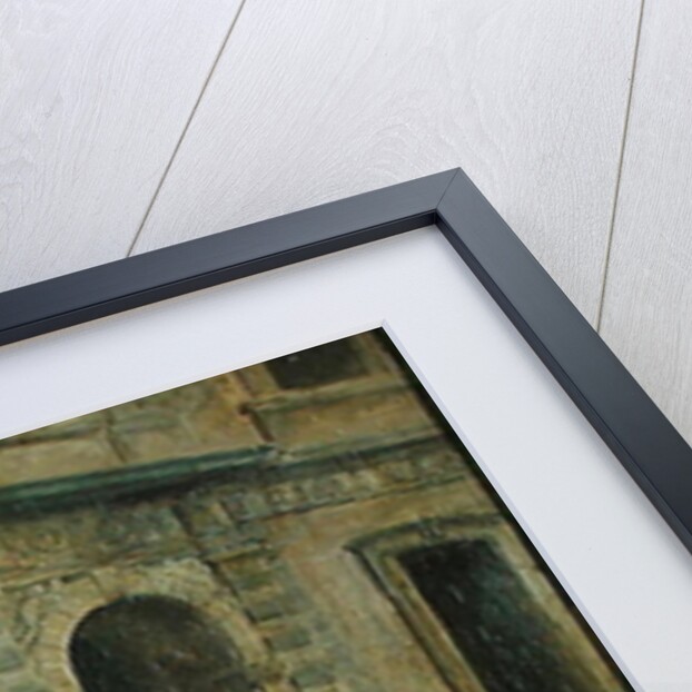 A Man Drawing Antiques in Front of the Petite Galerie of the Louvre, 1781 by Hubert Robert