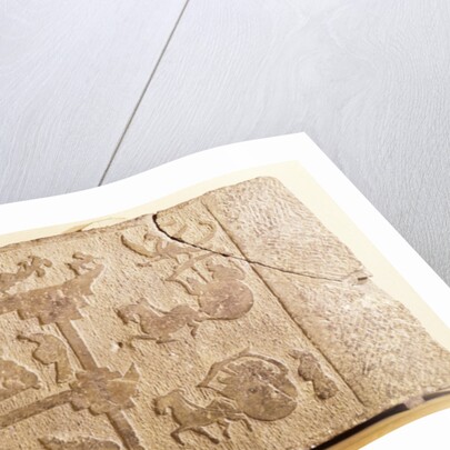 Slab decorated with carriages and mythical birds, Han Dynasty by School Chinese