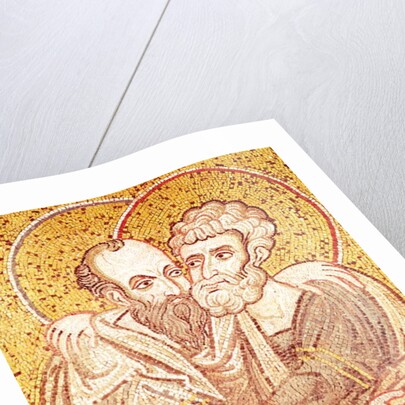 SS. Peter and Paul Embracing by Byzantine School