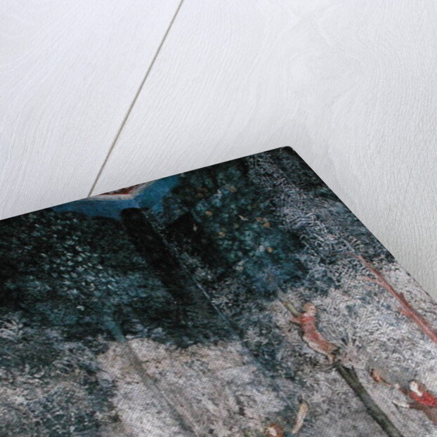 Men hunting with dogs by French School