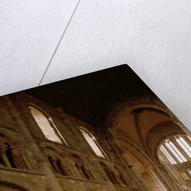 View of the nave from the choir, 1020-1135 by School French