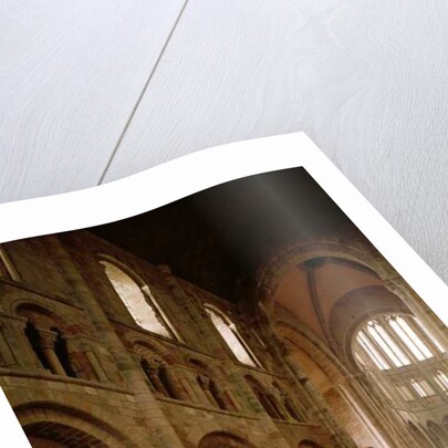 View of the nave from the choir, 1020-1135 by School French