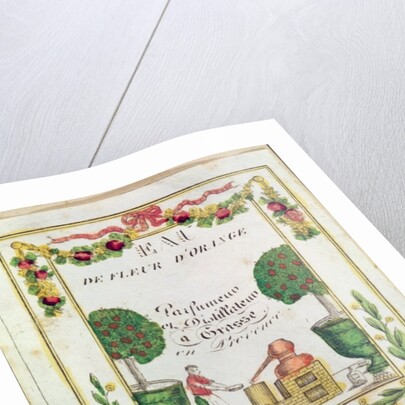 Vignette of 'Eau de Fleur d'Orange', perfumers and distillers in Grasse by French School