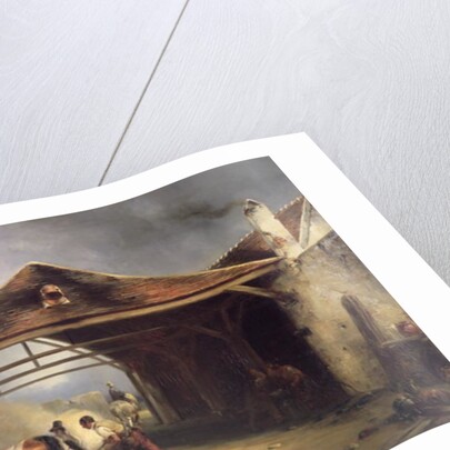 A Farrier shoeing a Horse by Francois-Emile de Lansac