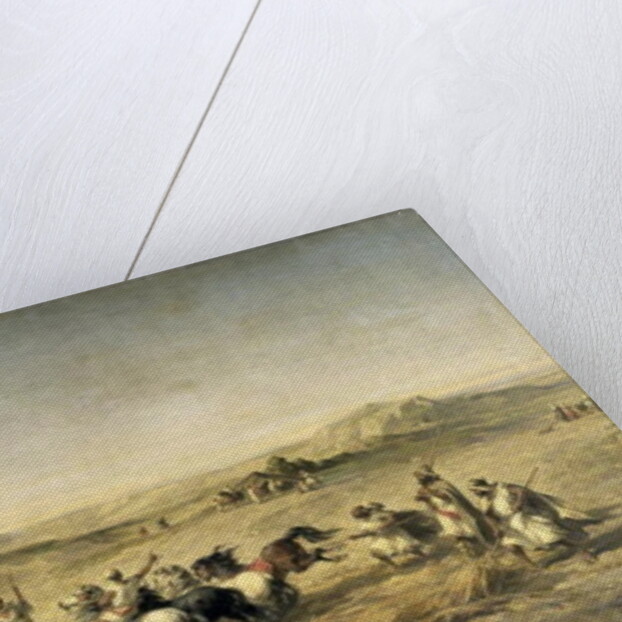 Threshing Wheat in Algeria, 1853 by Adolphe Pierre Leleux