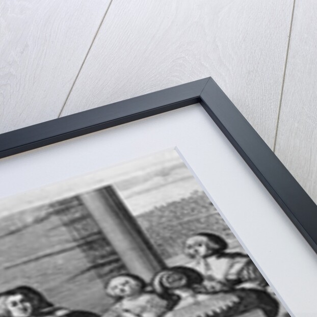 A Protestant family blessing the meal by Abraham Bosse