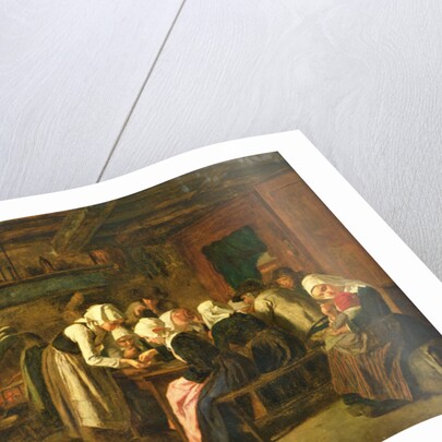 The Crepe Seller on Market Day in Quimperle by Jules Trayer