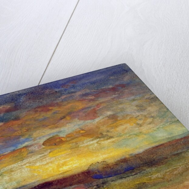 Landscape with Setting Sun, 19th century by Auguste Francois Ravier