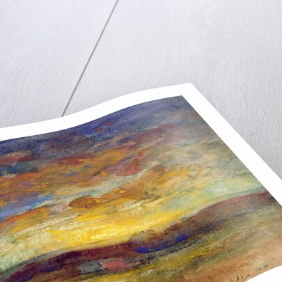 Landscape with Setting Sun, 19th century by Auguste Francois Ravier