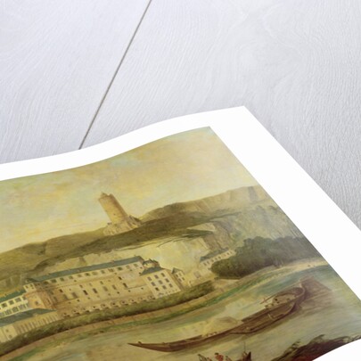 The Chateau de La Roche-Guyon by Hubert Robert