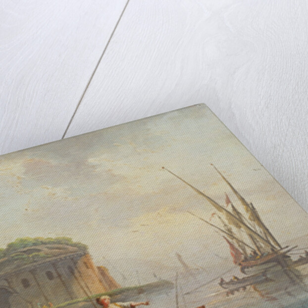 Seascape by Charles Francois Lacroix de Marseille