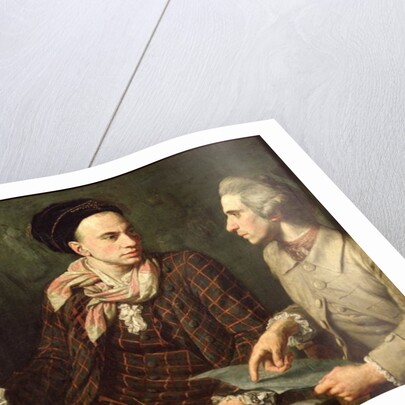 Self Portrait with Dominique Herment 1769 by Dominique Doncre