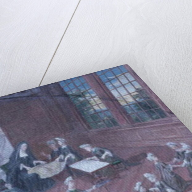 Nuns Teaching Young Girls by French School