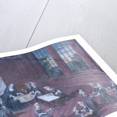 Nuns Teaching Young Girls by French School