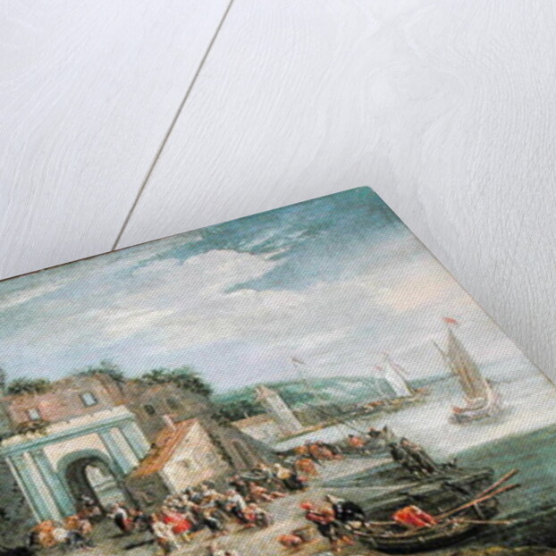 View of a Mediterranean Port by Mathys Schoevaerdts