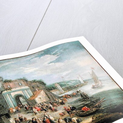 View of a Mediterranean Port by Mathys Schoevaerdts