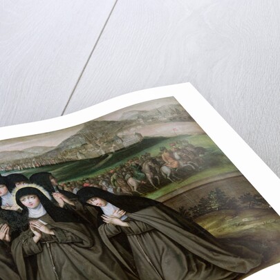 St. Claire with her Sister, Agnes and Nuns by French School