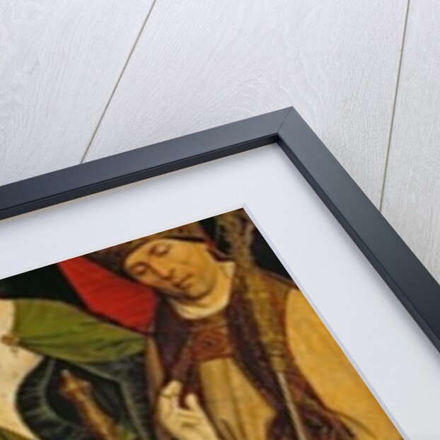 Triptych of Moses and the Burning Bush, right panel depicting Jeanne de Laval with St. John, St. Catherine and St. Nicholas, c.1476 by Nicolas Froment