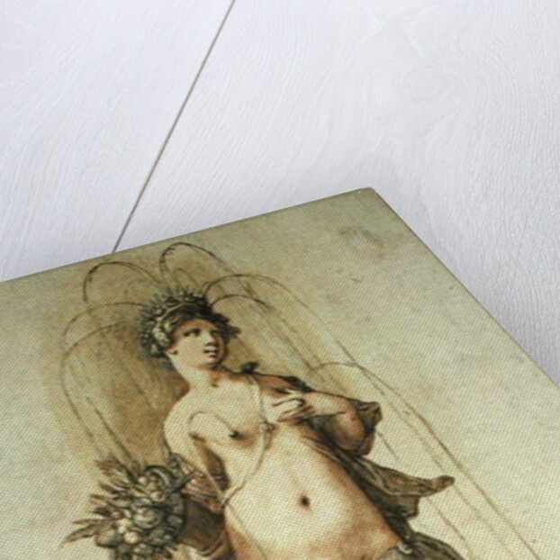 Design for a fountain with a figure of Abundance, 1598 by Hendrik Goltzius
