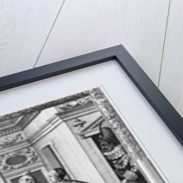 Comedians at the theatre of Hotel de Bourgogne by Abraham Bosse