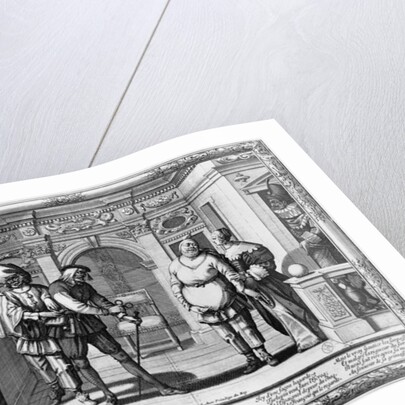 Comedians at the theatre of Hotel de Bourgogne by Abraham Bosse