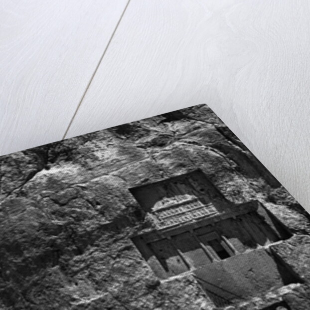 The rock-cut tomb of Artaxerxes I, c.466-464 BC, with a Sasanian relief below depicting Shapur I's victory over the Romans by Achaemenid