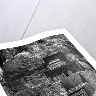The rock-cut tomb of Artaxerxes I, c.466-464 BC, with a Sasanian relief below depicting Shapur I's victory over the Romans by Achaemenid