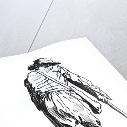 Beggar on his crutches, from behind by Jacques Callot