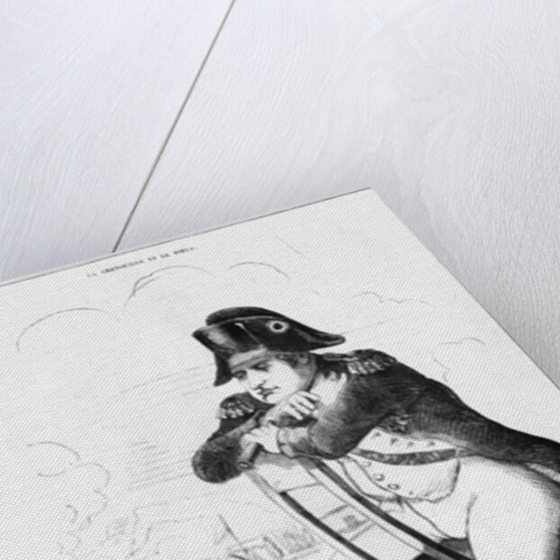 La Grenouille et le Boeuf : The Small and the Large Napoleon I, caricature from 'The Puppet Show' by French School