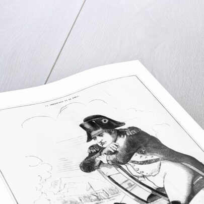 La Grenouille et le Boeuf : The Small and the Large Napoleon I, caricature from 'The Puppet Show' by French School