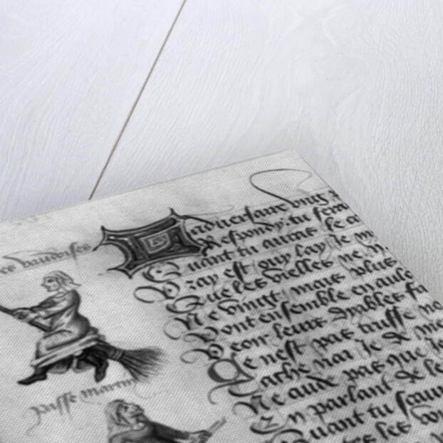 Ms Fr 12476 fol.105v Two witches from 'Le Champion des Dames' by Martin le Franc 1451 by French School