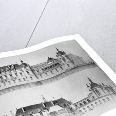 Design for the reconstruction of the north facade and the facade of the Petit Chateau of the Chateau de Chantilly, 1875 by Pierre Jerome Honore Daumet