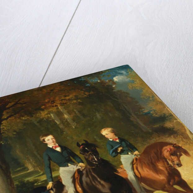 Louis-Philippe d'Orleans Comte de Paris and his Brother, Robert d'Orleans Duc de Chartres in the Parc de Claremont, c.1849 by Alfred Dedreux