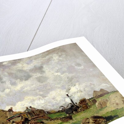 The Threshing Machine by Edmond Charles Yon