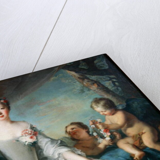 Portrait presumed to be Louise Diane d'Orleans as Flora, 1731 by Jean-Marc Nattier