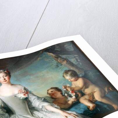 Portrait presumed to be Louise Diane d'Orleans as Flora, 1731 by Jean-Marc Nattier