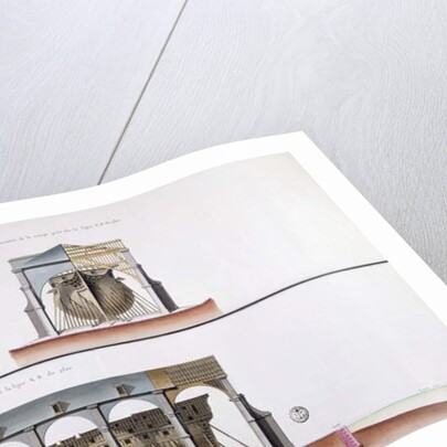 Cross-section and elevation of a ship, 1776 by French School