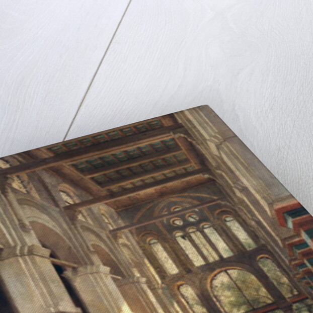 Interior of the Mosque of El Mooristan in Cairo by Adrien Dauzats