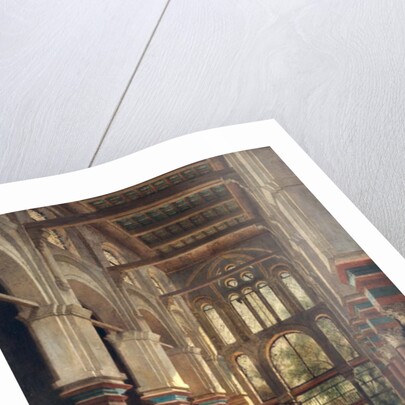 Interior of the Mosque of El Mooristan in Cairo by Adrien Dauzats