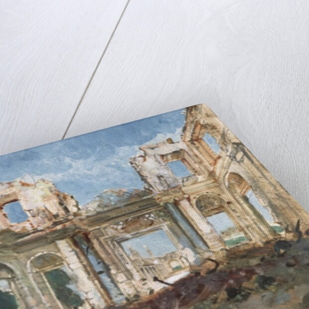 The Chateau de Saint-Cloud after the Fire by Pierre Tetar van Elven