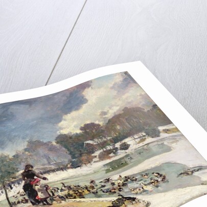 Ducks in the Bois de Boulogne by Emile Antoine Guillier