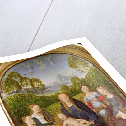 Virgin and Child with Saints, left hand panel from the Diptych of Jean du Cellier, c.1490 by Hans Memling