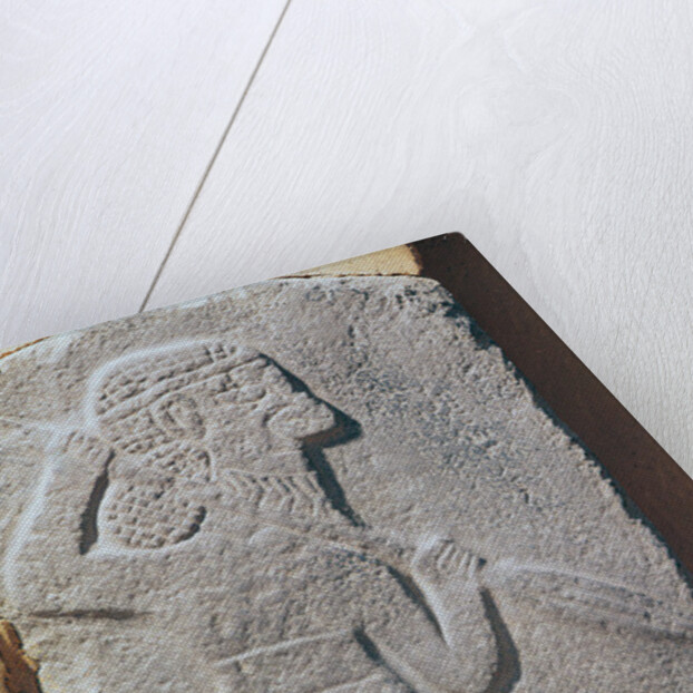 Orthostat depicting a soldier from the Palace of Kapara, King of Guzama, Tell Halaf, Syria by Aramaean