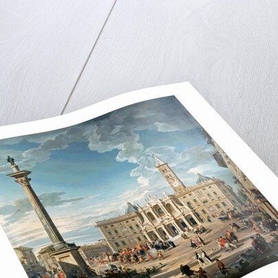 The Piazza Santa Maria Maggiore, 1752 by Giovanni Paolo Pannini or Panini
