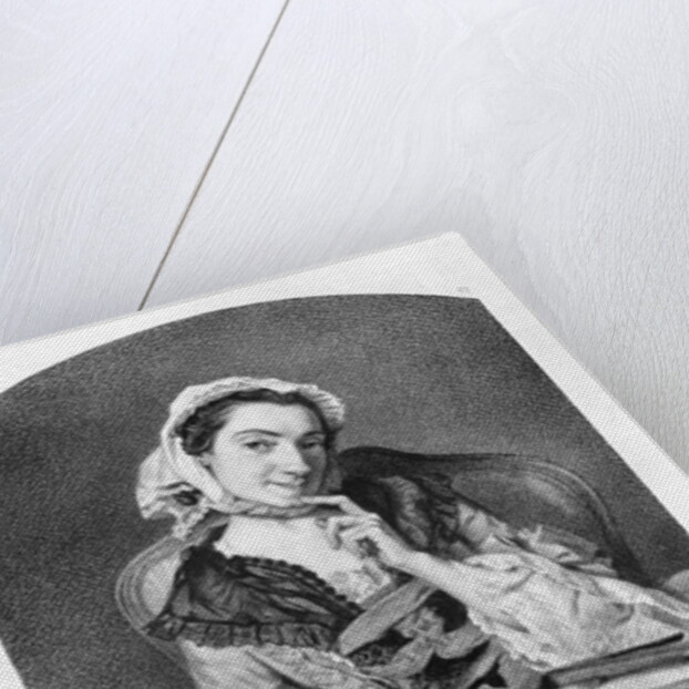 Louise Tardieu d'Esclavelles, known as Madame d'Epinay engraved by Henri Charles Antoine Baron by Jean-Etienne Liotard