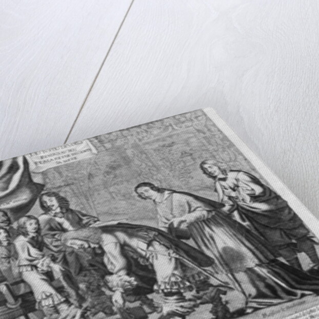 The chiefs of the Fronde admitted to greet the King Louis XIV after his coming back, on 18th August 1649 by French School