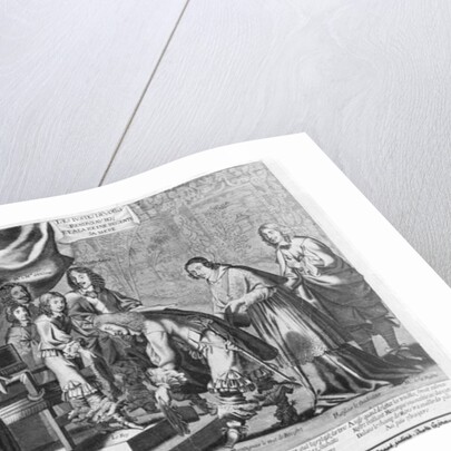 The chiefs of the Fronde admitted to greet the King Louis XIV after his coming back, on 18th August 1649 by French School