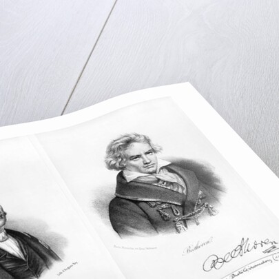 Esprit Auber and Ludwig van Beethoven by Auguste Bry
